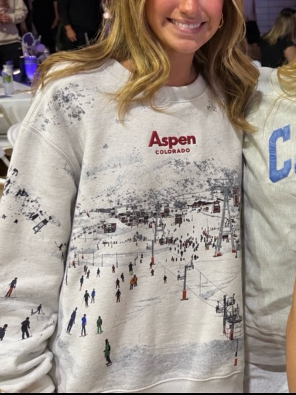 Abercrombie & Fitch Soft A&F Collection Ski Vail Crewneck Sweatshirt, Large